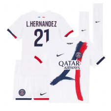 Paris Saint-Germain Lucas Hernandez #21 Bortedraktsett Barn 2024-25 Kortermet (+ korte bukser)